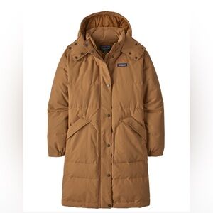 Patagonia Women's Small Nest Brown Hooded Downdrift Parka Jacket Coat